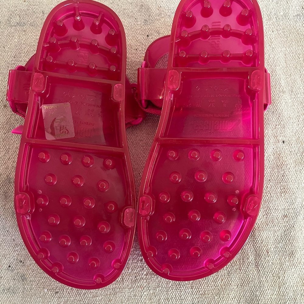 Melissa Woman's Papete Pink Summer Beach Sandals Sz 8 - Picture 8 of 8